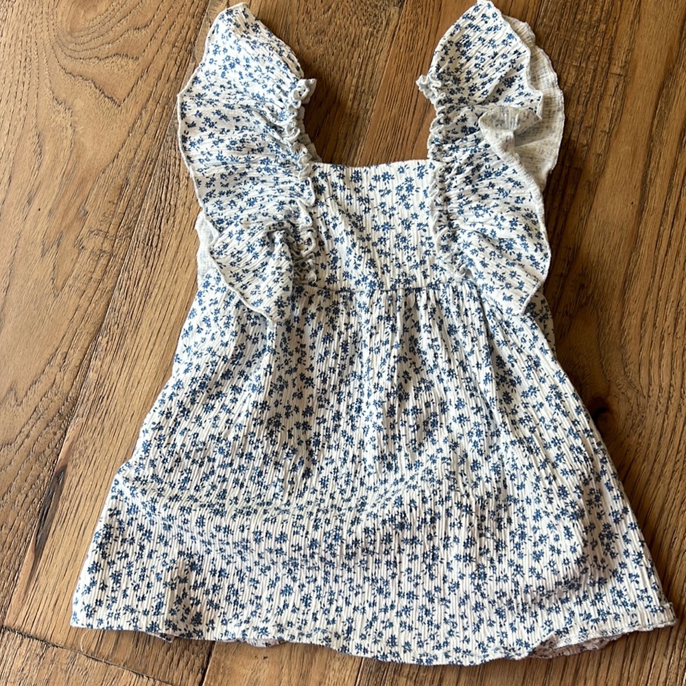 Zara textured floral dress